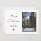 Kerstwinterfeestkaart voor Bossen Feestdagenkaart (Voorkant)