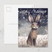 Kerstwinterhaas Feestdagenkaart (Voorkant / Achterkant)