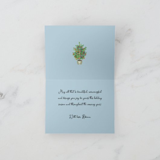  kerstwinterkerken buiten feestdagen kaart (Binnen)