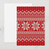 kerstwinterkeukenpatroon - RED Feestdagenkaart (Voorkant / Achterkant)