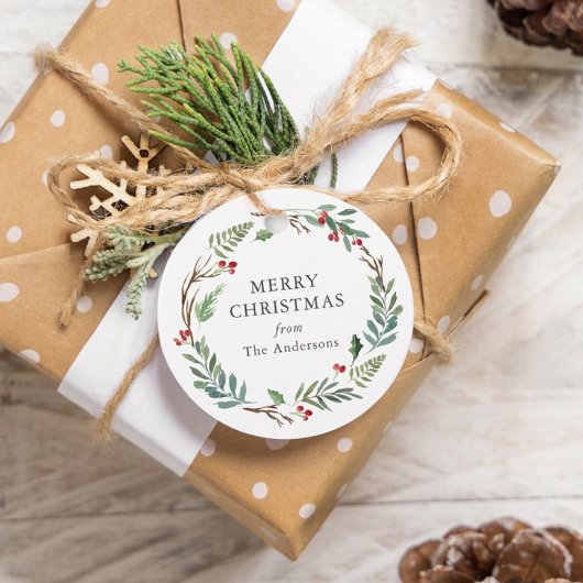 Kerstwinterkleertjes met aangepaste naam bedankjes labels