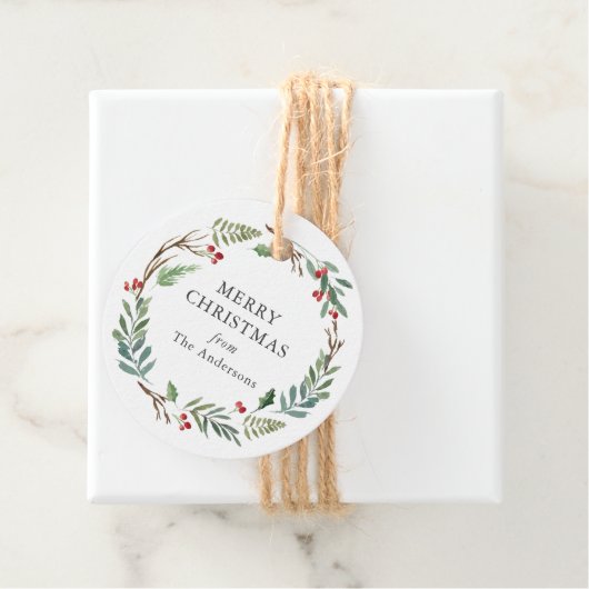 Kerstwinterkleertjes met aangepaste naam bedankjes labels (In situ)