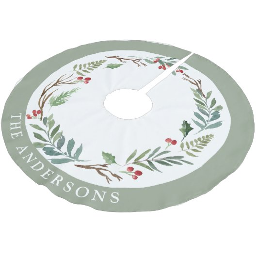 Kerstwinterkleertjes met aangepaste naam kerstboom rok (Gekanteld)