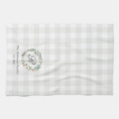 Kerstwinterkleertjes met naam van de grote familie theedoek (Horizontaal)