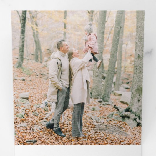  kerstwinterlandschap drieluik wenskaart (Binnenzijde eerst)