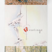 kerstwinterlandschap drieluik wenskaart (Binnenkant midden)