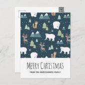 Kerstwinterpatroon Feestdagenkaart (Voorkant / Achterkant)