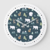 Kerstwinterpatroon Grote Klok (Voorkant)