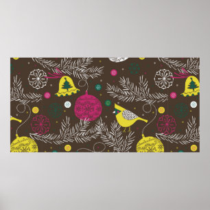 kerstwinterpatroon poster