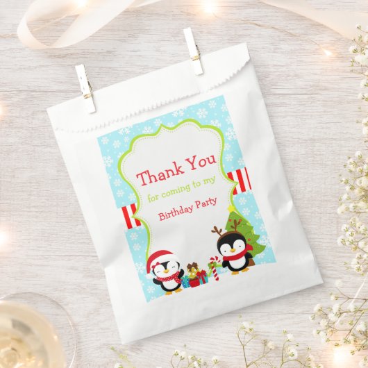Kerstwinterpinguïns Bedankzakje (Geknipt)