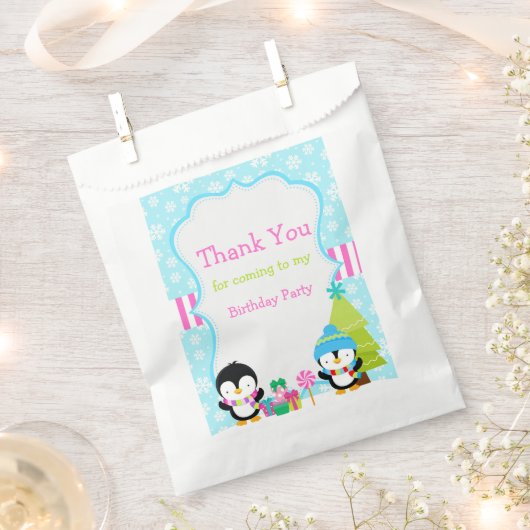 Kerstwinterpinguïns Bedankzakje (Geknipt)