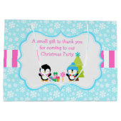 Kerstwinterpinguïns Groot Cadeauzakje (Achterkant)