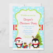 Kerstwinterpinguïns Kaart (Voorkant)