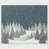 Kerstwinterpins Cadeaupapier (Vlak)