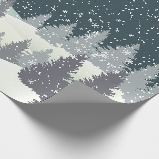 Kerstwinterpins Cadeaupapier (Hoek)