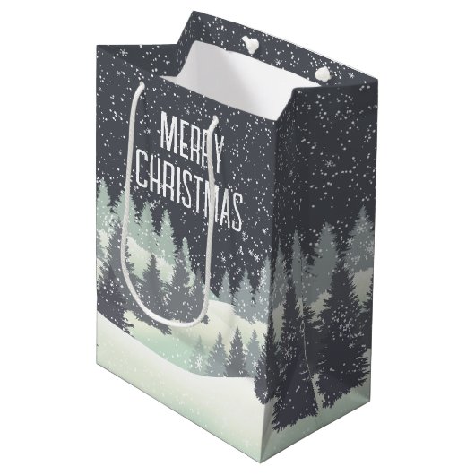 Kerstwinterpins Medium Cadeauzakje (Voorkant Gekanteld)