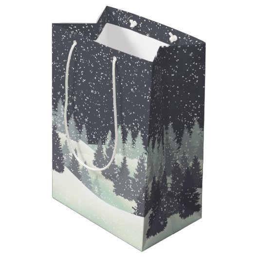 Kerstwinterpins Medium Cadeauzakje (Achterkant Gekanteld)