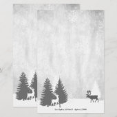 kerstwinterrecorder briefpapier (Voorkant / Achterkant)