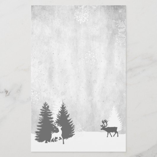 kerstwinterrecorder briefpapier (Achterkant)