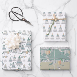 Kerstwinters Inpakpapier Vel