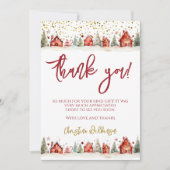 Kerstwinterscène Bedankkaart (Voorkant)