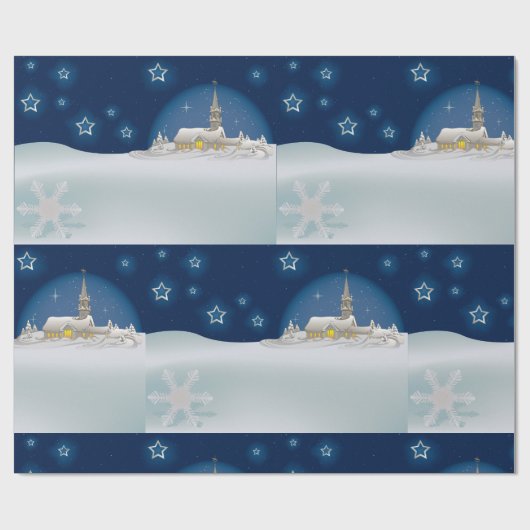 Kerstwinterscène Cadeaupapier (Vlak)