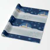 Kerstwinterscène Cadeaupapier (Uitgerold)