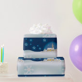 Kerstwinterscène Cadeaupapier