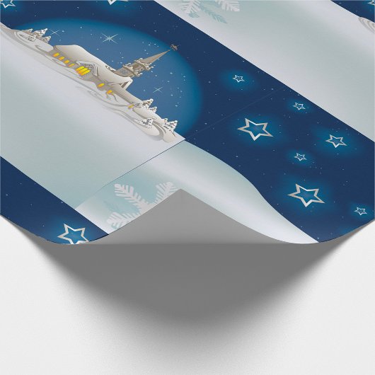 Kerstwinterscène Cadeaupapier