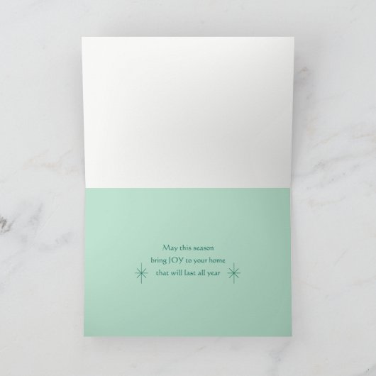 Kerstwinterscène Feestdagen Kaart (Binnen)