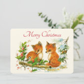 kerstwinterscène met ingang van de terugkerende k feestdagenkaart (Staand voorkant)