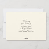 kerstwinterscène met ingang van de terugkerende k feestdagenkaart (Achterkant)