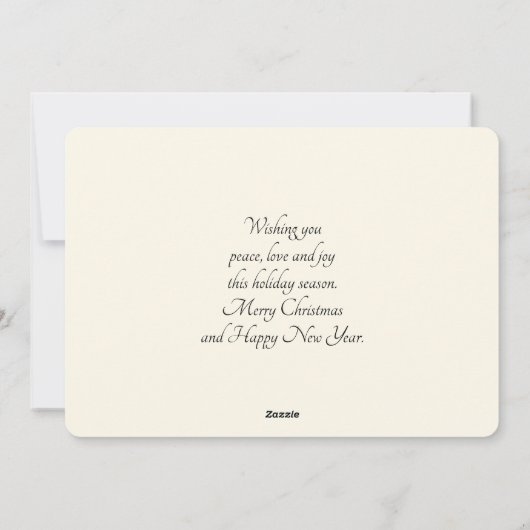  kerstwinterscène met ingang van de terugkerende k feestdagenkaart (Achterkant)