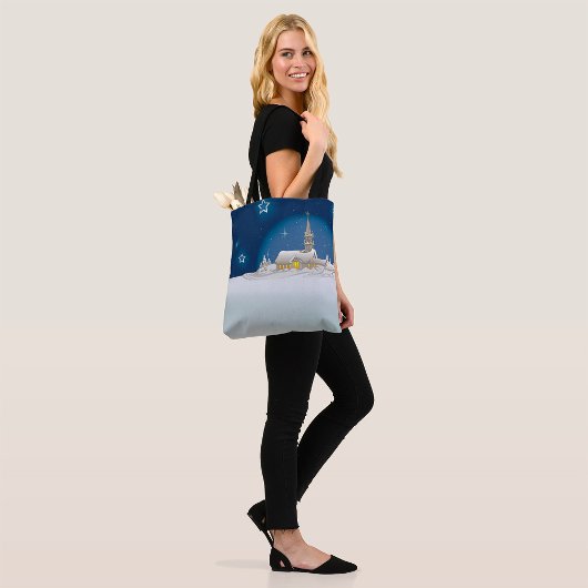 Kerstwinterscène Tote Bag