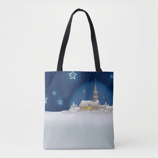 Kerstwinterscène Tote Bag (Voorkant)