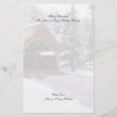 Kerstwinterscènes Briefpapier (Voorkant)