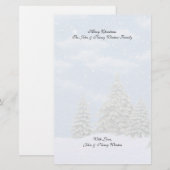 Kerstwinterscènes Briefpapier (Voorkant / Achterkant)