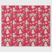 Kerstwinterschaap Cadeaupapier (Vlak)