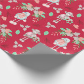 Kerstwinterschaap Cadeaupapier (Hoek)