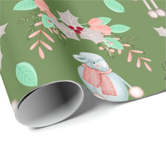 Kerstwinterschaap Cadeaupapier (Rol Hoek)