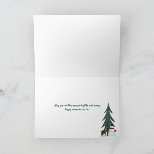 kerstwinterschuur kaart (Binnen)