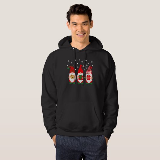 Kerstwinterslaap Drie tuingnomen paj Hoodie (Voorkant volledig)