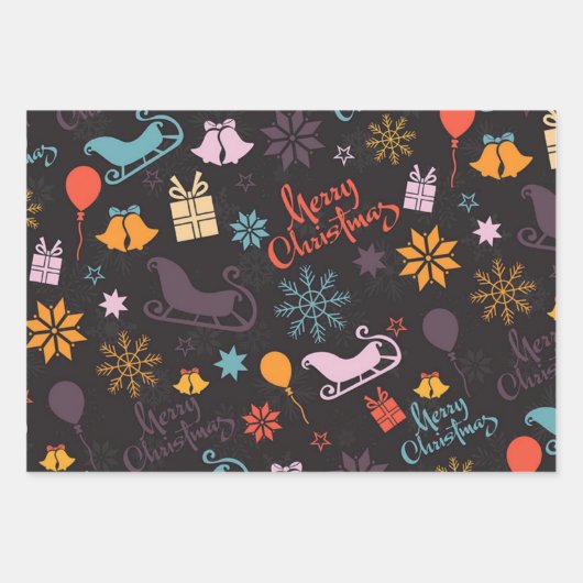 Kerstwinterslaap Inpakpapier Vel (Voorkant 2)