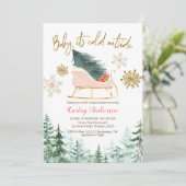 Kerstwinterslaapje baby is koud buiten kaart (Staand voorkant)