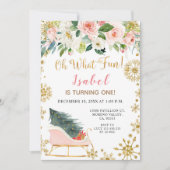 Kerstwinterslaapje Oh wat een leuke eerste verjaar Kaart (Voorkant)