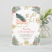 Kerstwinterslaapje Oh wat een leuke eerste verjaar Kaart (Staand voorkant)