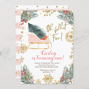 Kerstwinterslaapje Oh wat een leuke eerste verjaar Kaart