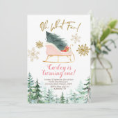 Kerstwinterslaapje Oh wat een leuke eerste verjaar Kaart (Staand voorkant)