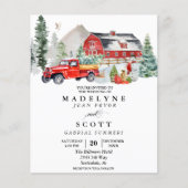 Kerstwintersneeuwfeest Landbruiloft Flyer (Voorkant)