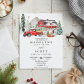 Kerstwintersneeuwfeest Landbruiloft Flyer